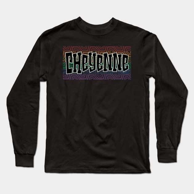 LGBTQ PATTERN USA CHEYENNE Long Sleeve T-Shirt by Zodiac BeMac